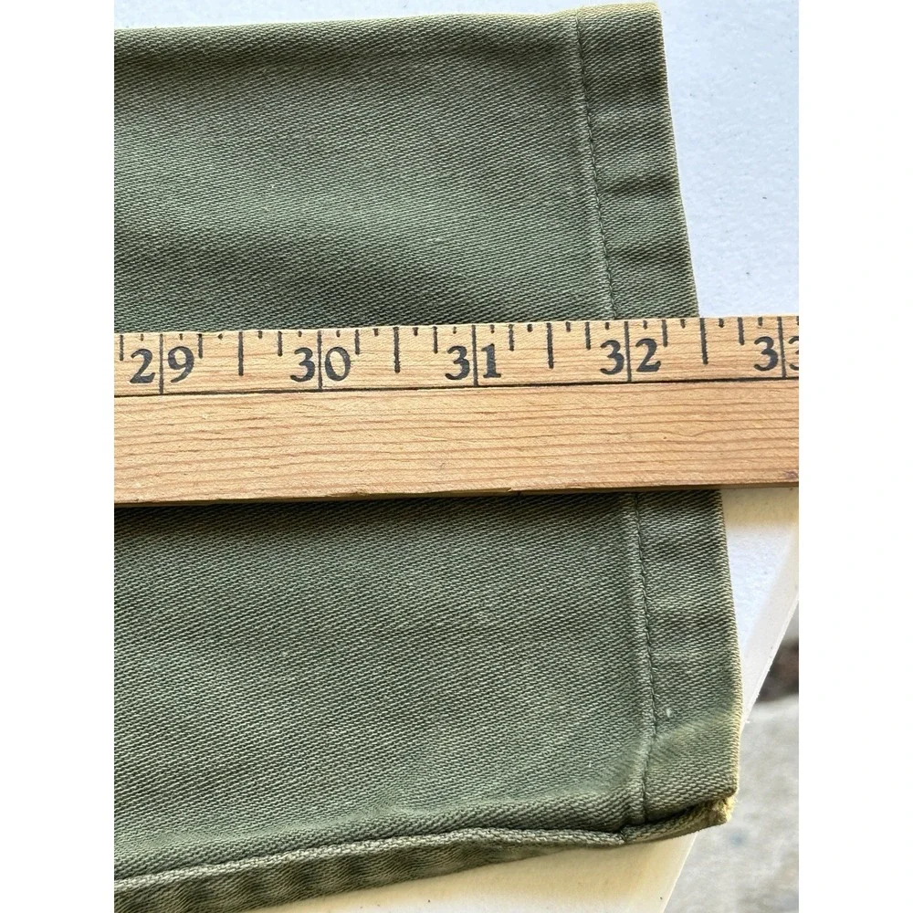 Vintage U.S. Army OG-107 Shirt 70th‎ Infantry Patch BVD Hayes Co Medium